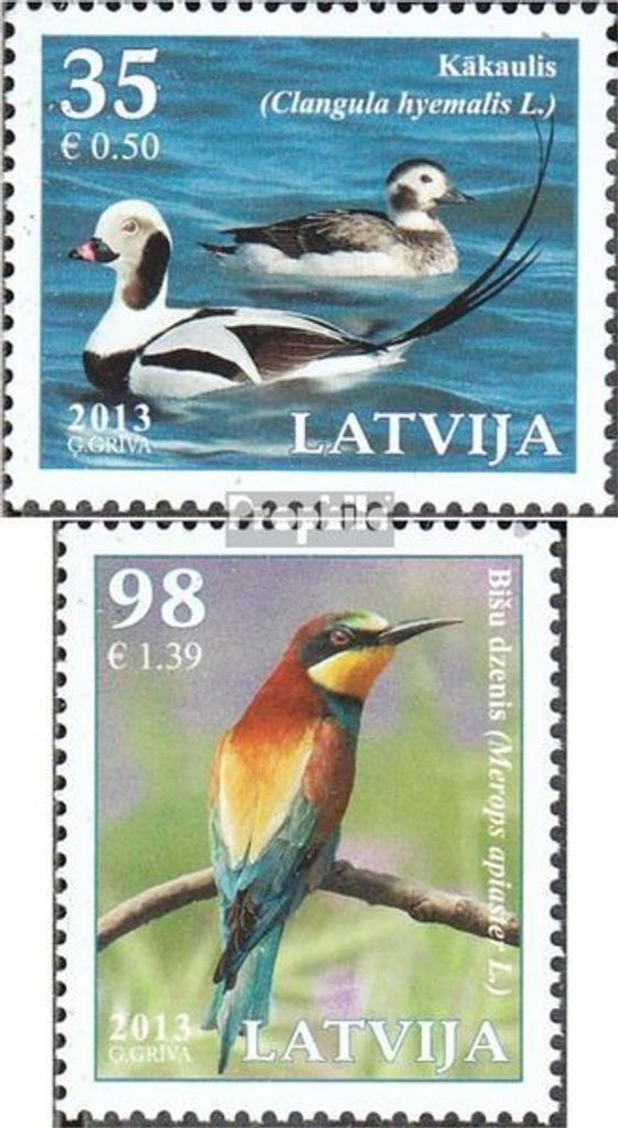 Briefmarken Lettland 2013 Mi 864-865 (kompl.Ausg.) postfrisch Vögel
