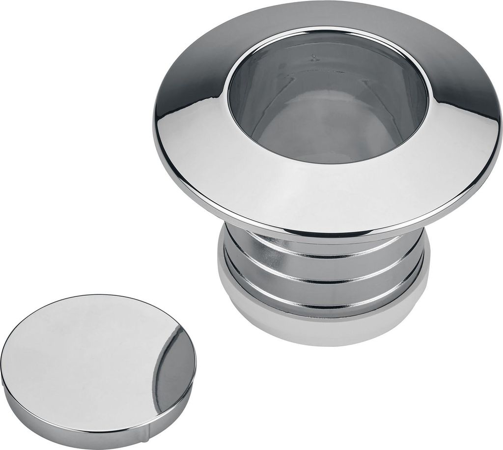 Wasserzähler Schubrosette mit Blinddeckel, chrom passend zu Wasser-Geräte, KOAX, , Techem Vario-S, SPX, ZR-Neptun, Rossweiner, Pollumuk