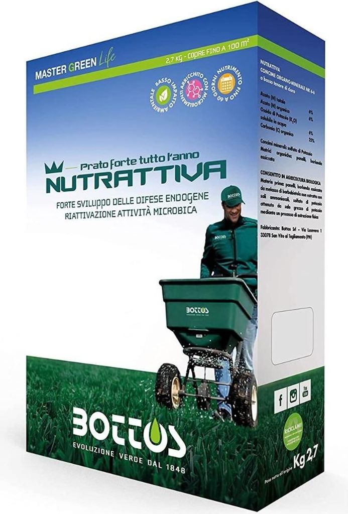 Bottos Nutrattiva 5-0-7 – 2,7 kg Rasendünger