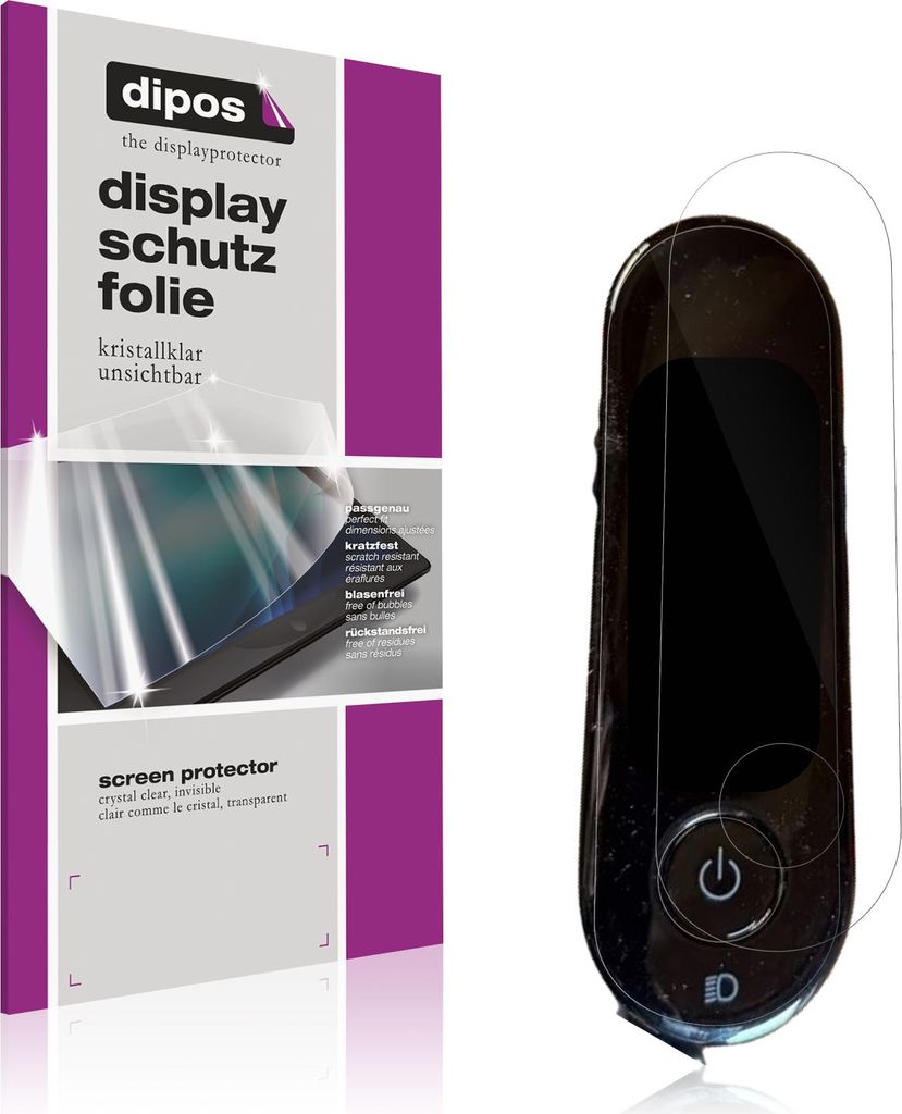4x Schutzfolie für Xiaomi Electronic Scooter 4 Pro Max 2.Gen klar Displayschutzfolie Folie Display Schutz dipos