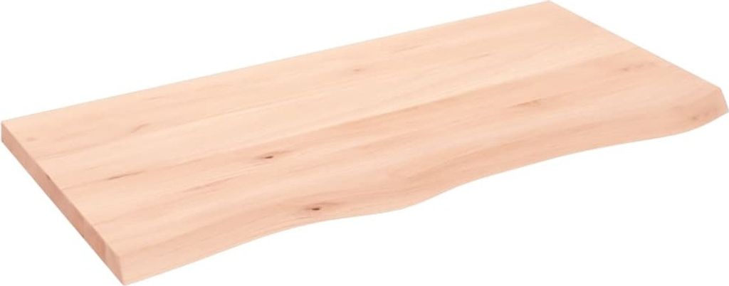 Wandregal 100x50x(2-4) cm Massivholz Eiche Unbehandelt