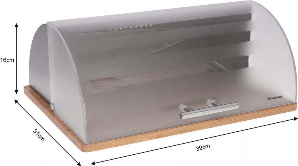 Klausberg KB-7467 Portapane bifacciale in acciaio e legno