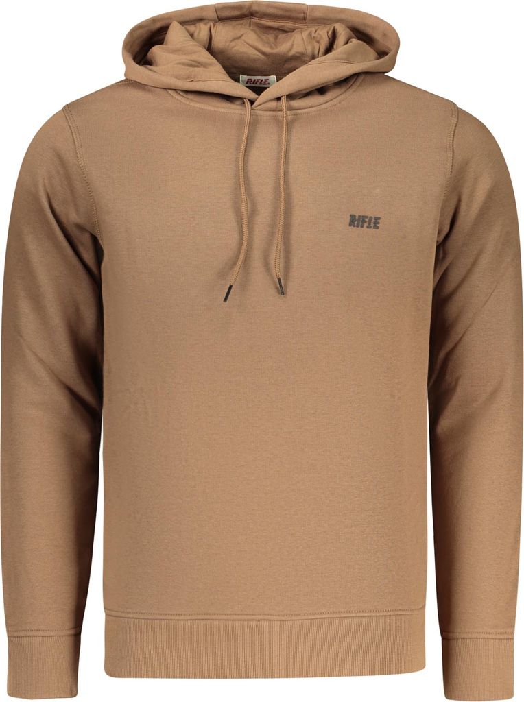 Herren-Sweatshirt Braun: Kapuzenpullover mit Erhabenem Druck