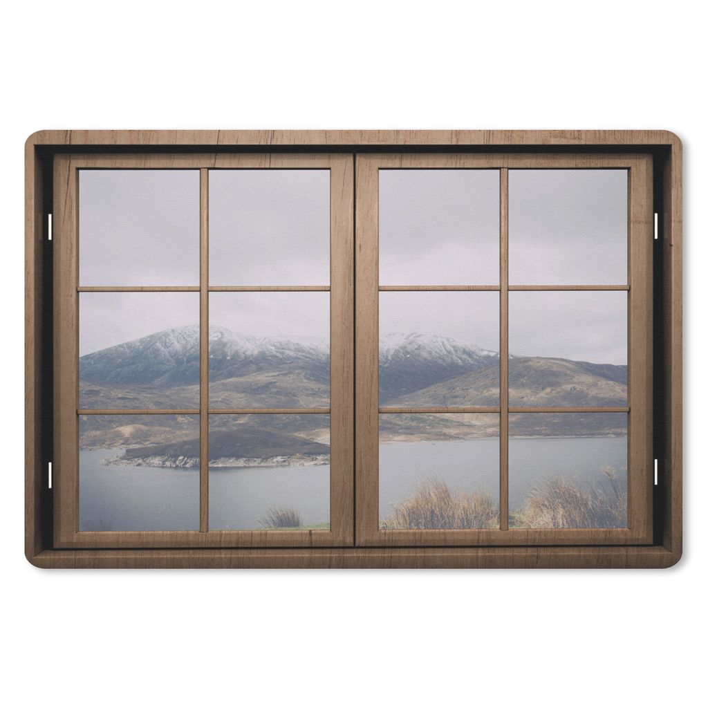 MuchoWow Mauspad Mousepad Ansicht - Fenster - Landschaft 27x18 cm - Mousepads - Maus Mat - Pad - Mausunterlage - Büroartikel - Desk Matten
