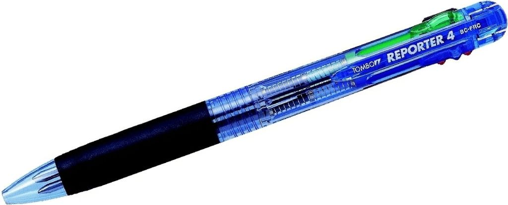 Vierfarbkugelschreiber Reporter 4 transluzent/blau Packung mit 10 Stück