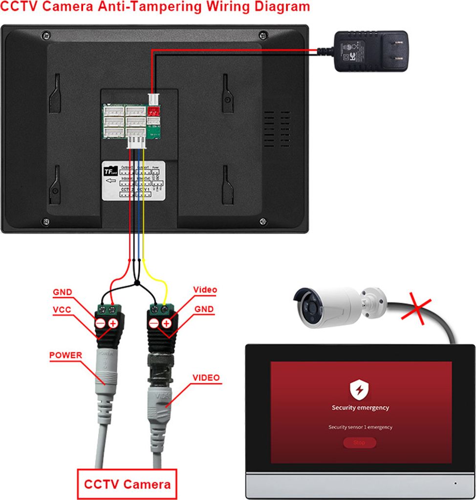 1080P Kabellose Video-Tuerklingelkamera mit Monitor TY APP Produktbild 5