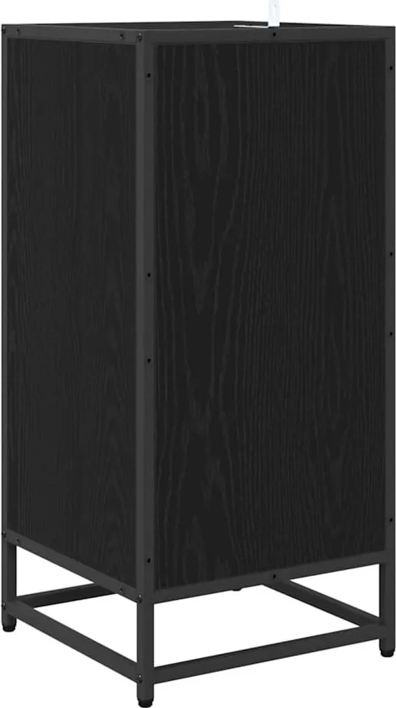Credenza Rovere Nero 35,5x35x76 cm - Mobiletto Multiuso Salvaspazio