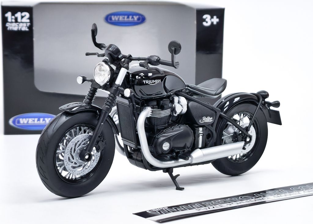 Triumph Bonneville Bob černá WELLY 1:12 Obrázek produktu 
