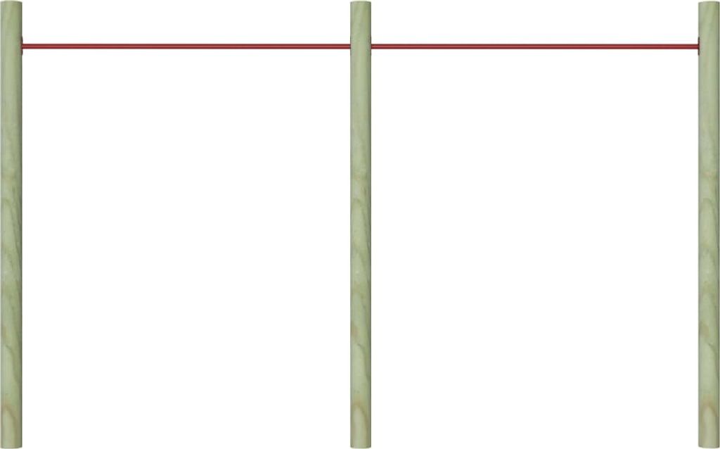 vidaXL Gymnastické tyče 2 ks 125 cm oceľové červené Obrázok produktu 