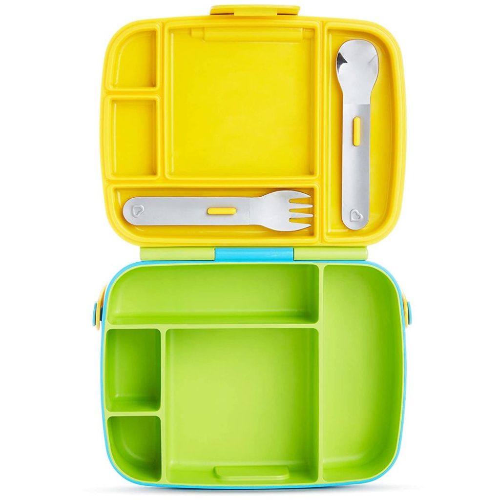Munchkin Bento Box Multi Gelb │ Kinder Essen Aufbewahrung Prep Gerät │ Schule 