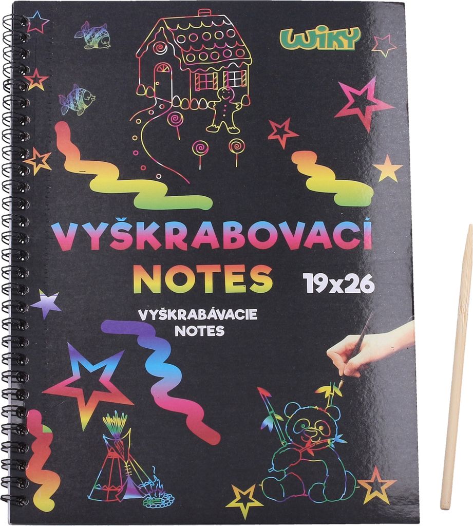 Zápisník Scratch/Scratch Rainbow 10 listov vo vrecku 19 x Obrázok produktu 
