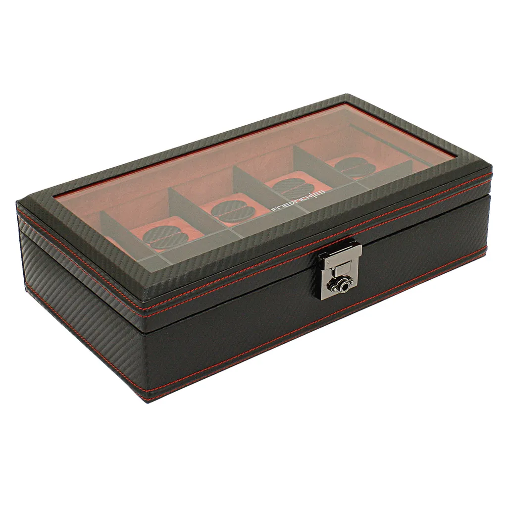 Friedrich23 Coffret pour 10 Montres en Carbone Noir - Écrin de Luxe