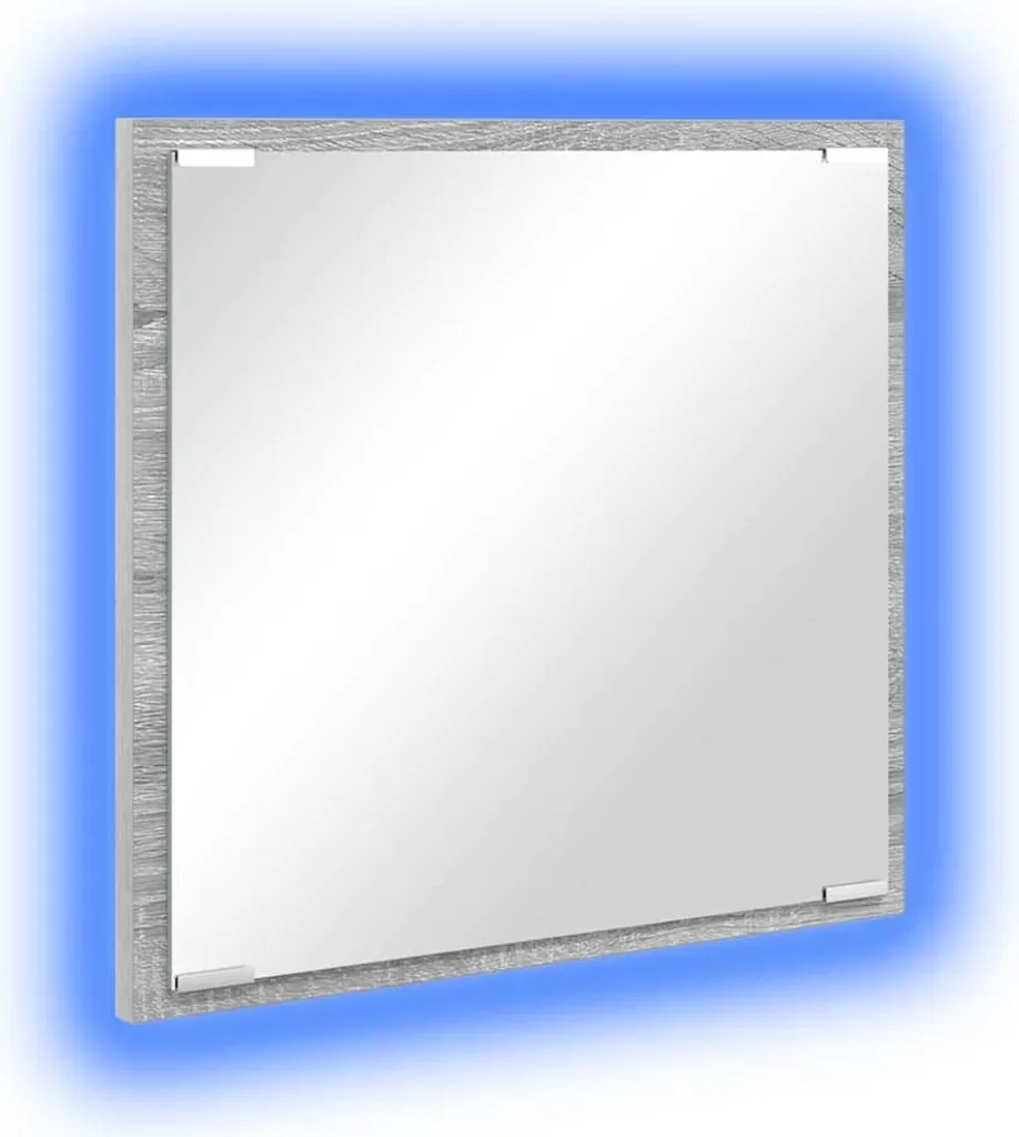 Specchio LED Bagno Moderno 40x37 Grigio Sonoma - Idea Arredo Bagno