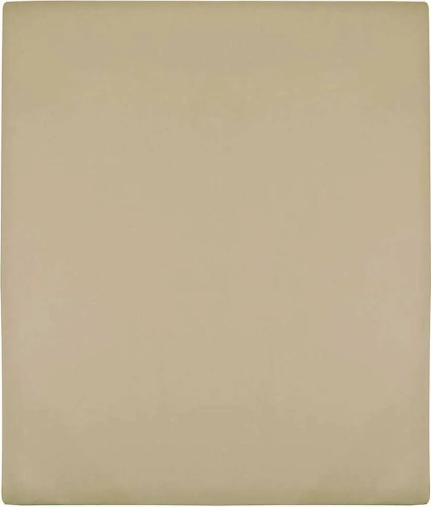 Set 2 Lenzuola Angoli Jersey Taupe 140x200 cm | Cotone Premium