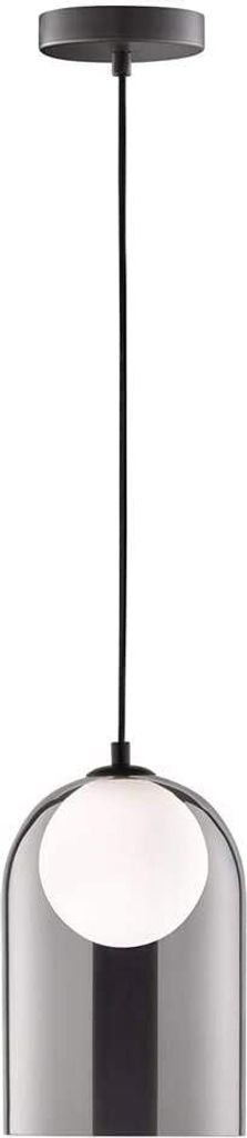Závěsná lampa sklo černá bílá Ø 17 cm G9 obývací pokoj Obrázek produktu 