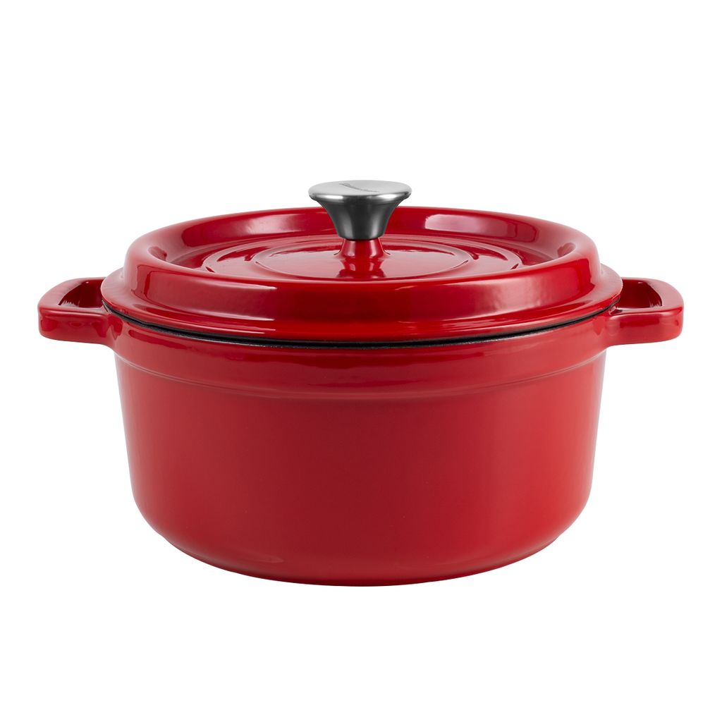 Eisentopf mit Deckel 2,2 L Vintage Cuisine Rot