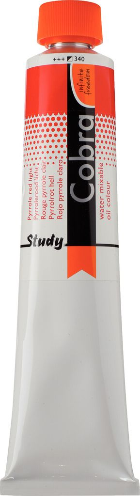 Cobra Study Wassermischbare Ölfarbe Tube 200 ml Pyrrolrot Hell 340