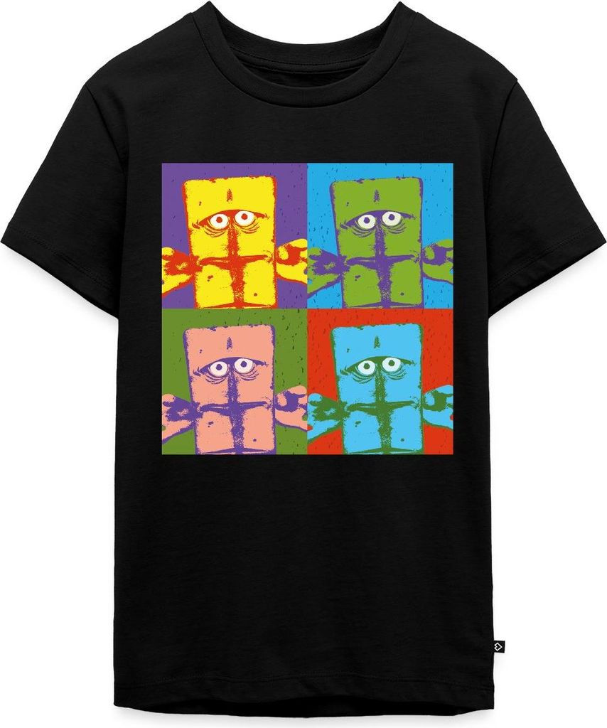 Spreadshirt Bernd Das Brot Pop-Art Buntes Design Teenager Premium T-Shirt, 158/164 (12 Jahre), Schwarz