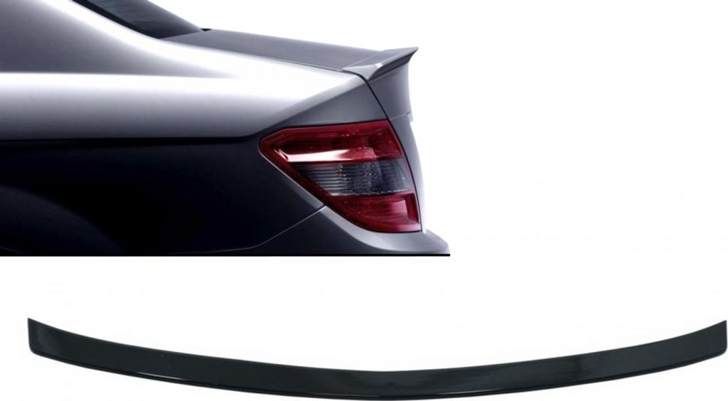 Kofferraumspoiler für Mercedes C-Klasse W204 2007-2014 Glänzend schwarz.