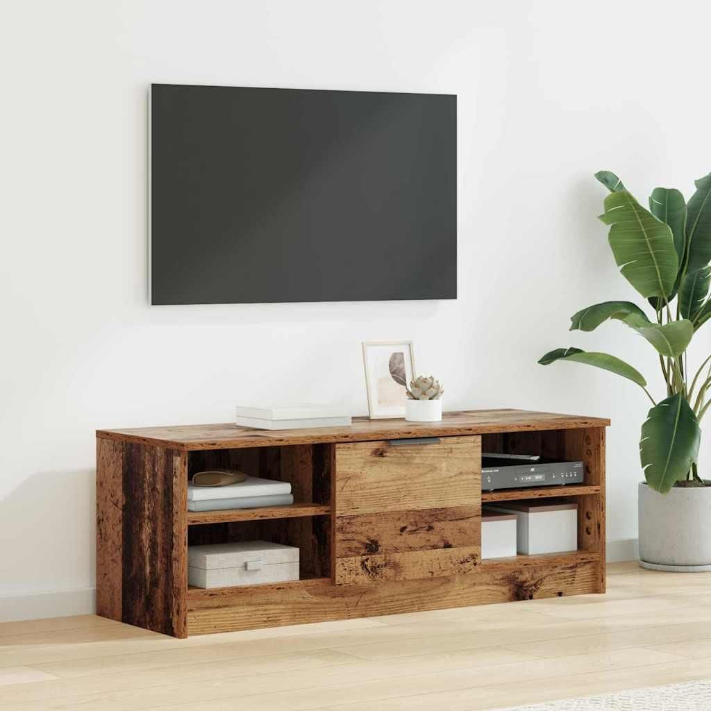 "Schlussverkauf" TV-Schränk hochwertigem - TV-Lowboard - Max. Gewicht: 60 kg - Altholz 102x35x36,5 cm Holzwerkstoff C14524
