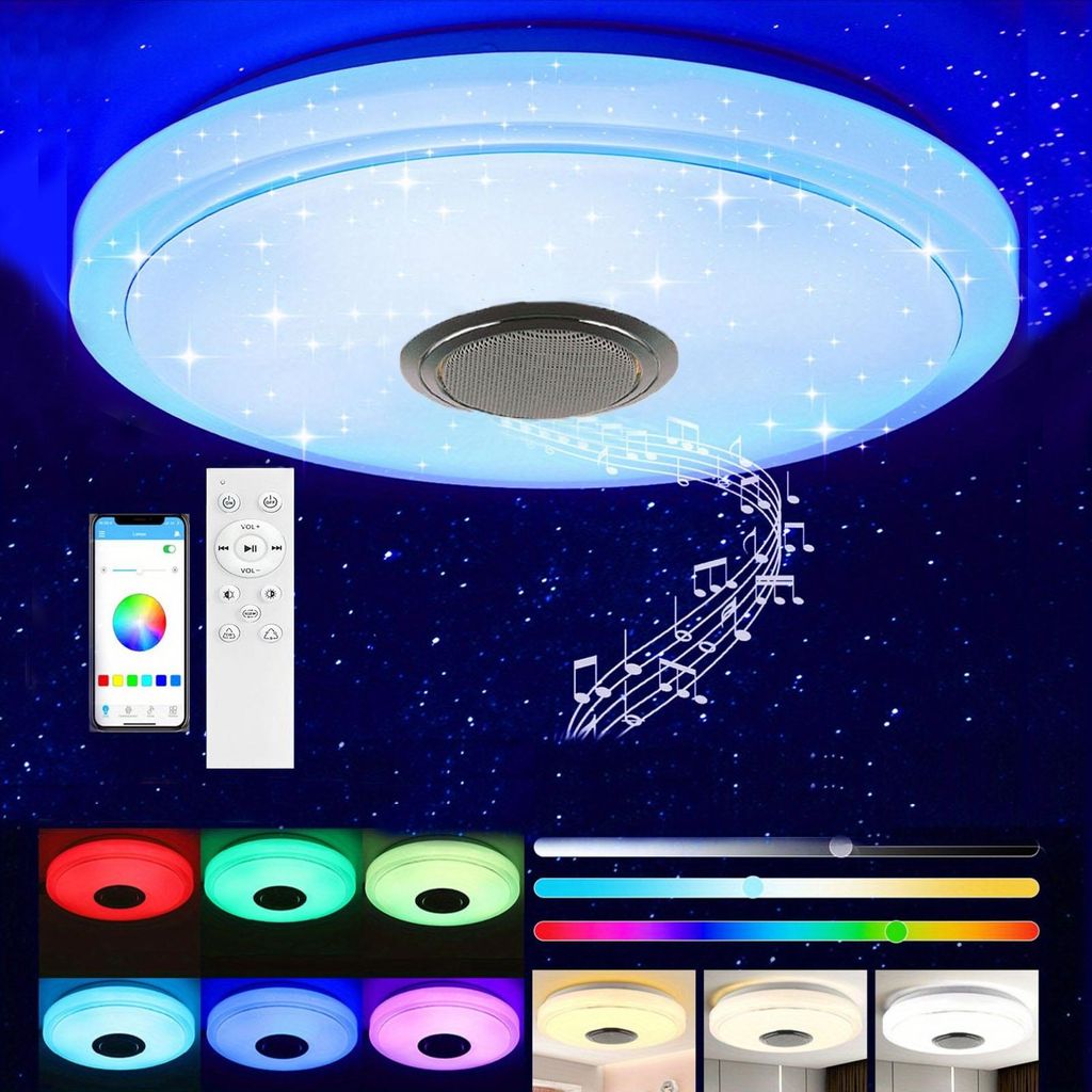 40W Musik LED Deckenleuchte mit Bluetooth Lautsprecher, Produktbild 