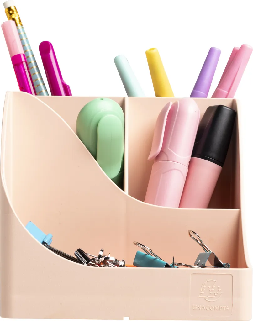 Organisez votre Bureau avec le Lot de 4 Pots à Crayons Nude Exacompta