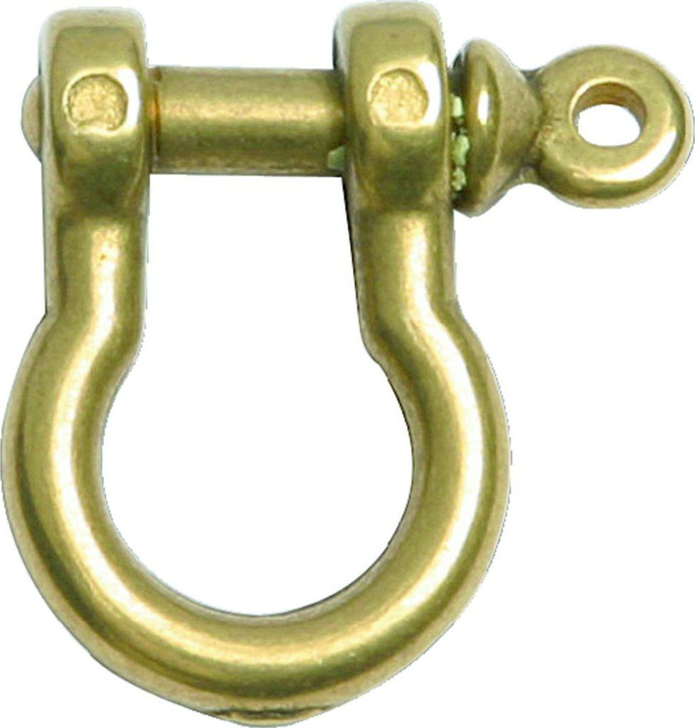 Messing-Schäkel, geschweift, 3 mm
