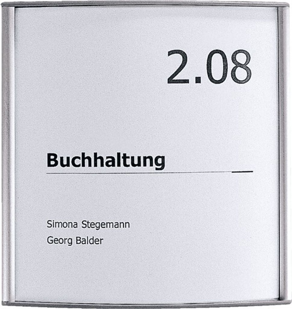 Schild I Türschild Infosoft vista, inkl. Sauger, Befestigungsmaterial, Alumin...