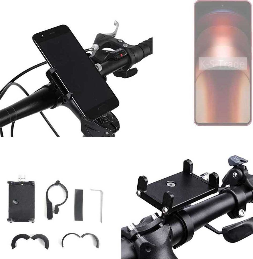 K-S-Trade Handyhalterung für das Fahrrad kompatibel mit Vivo iQOO Neo9s Pro Halter Lenkstange Fahrradhalterung Motorrad Bike Mount Befestigung