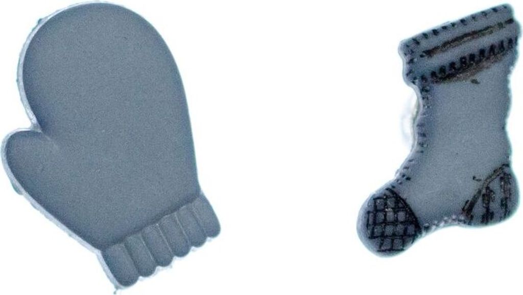 Handschuhe und warme Socke Ohrstecker Miniblings Winter Schnee Weihnachten blau