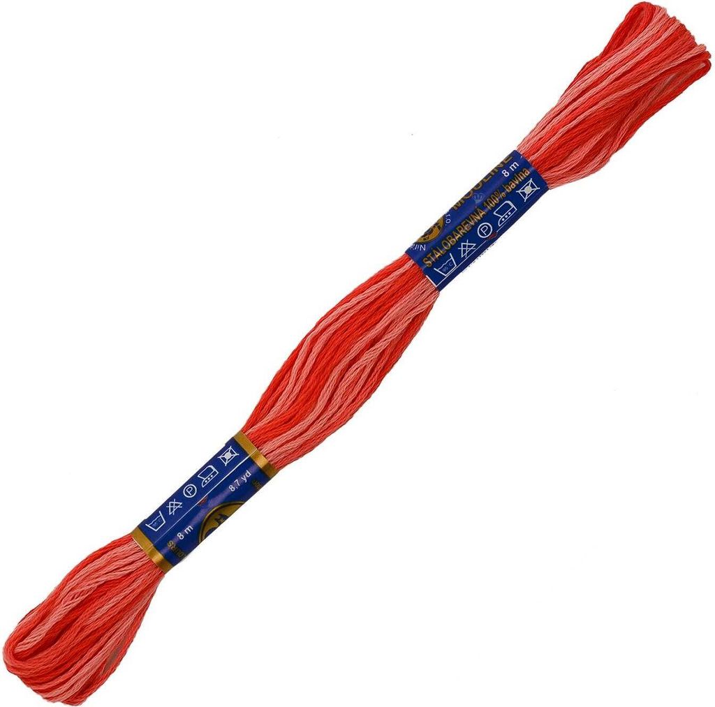 1 Docke Stickgarn 2g / Sticktwist mit Farbverlauf 100% Baumwolle Stickerei Farbwahl, Farbe :23162 Lachstöne