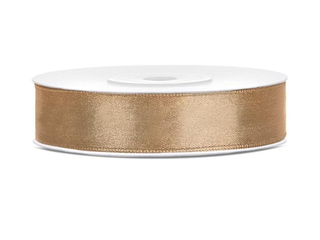 Satlintape, 12 mm breed, 25 meter lang, goudkleurig Productafbeelding 