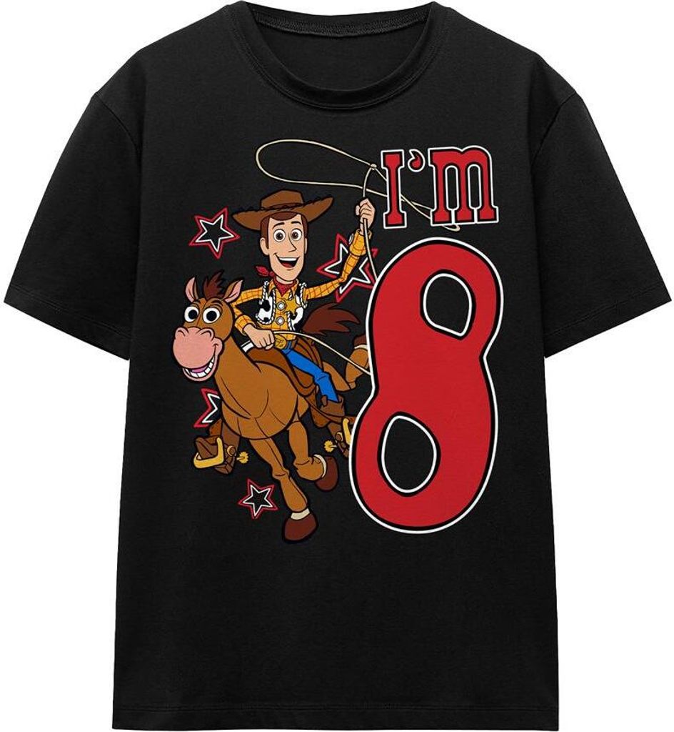 Toy Story - "I'm 8" T-Shirt für Herren/Damen Uni - Geburtstag TV17028 (XL) (Schwarz)