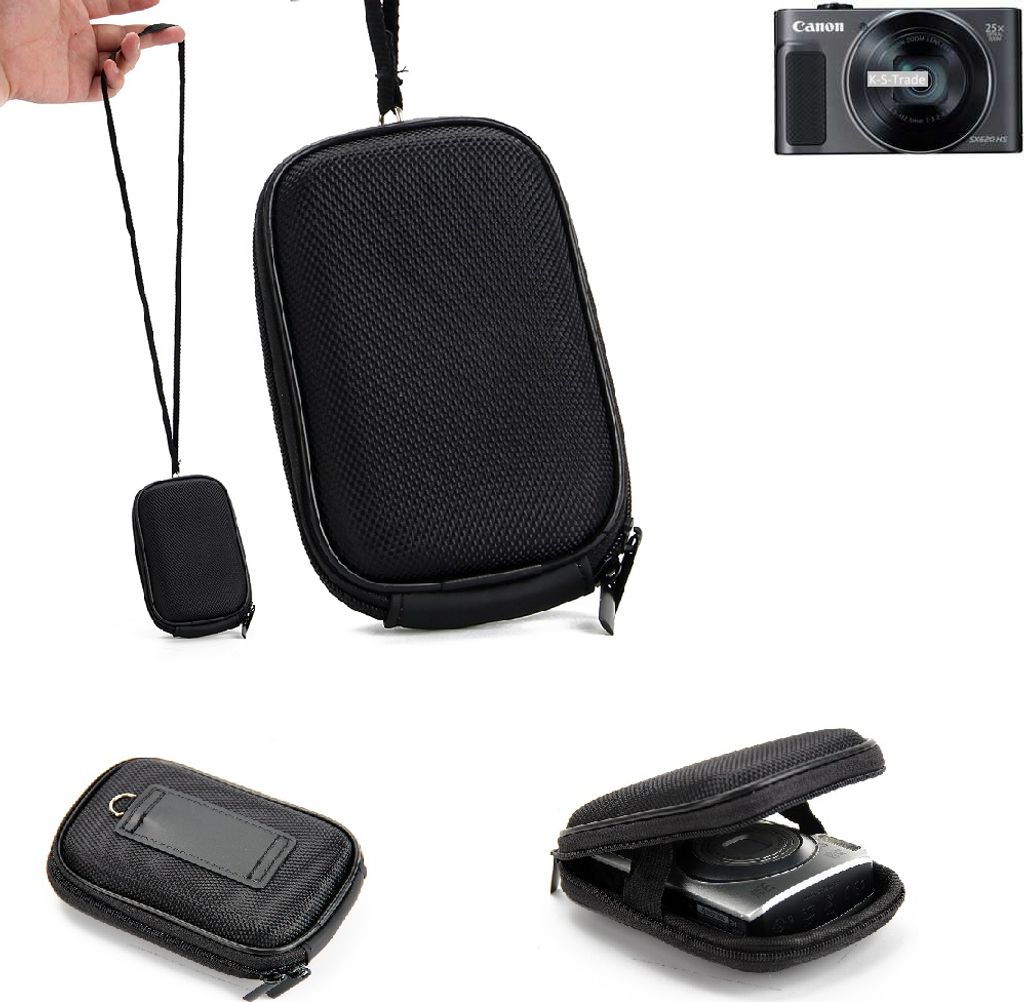 K-S-Trade Hardcase Kamera-Tasche Foto-Tasche kompatibel mit Canon PowerShot SX620 HS für Kompaktkamera Gürteltasche Case Schutz-Hülle