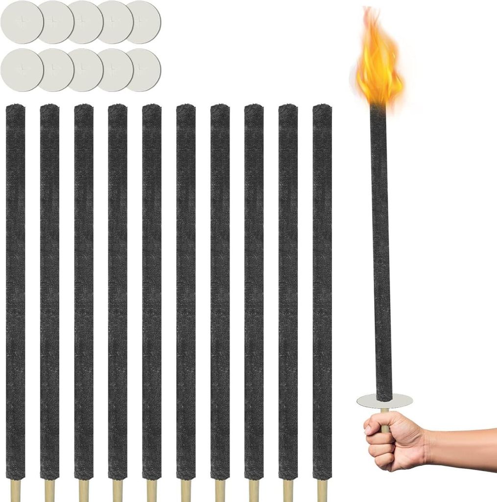 ROSEJANE : Torches en cire pour l'extérieur, durée de Image du produit 