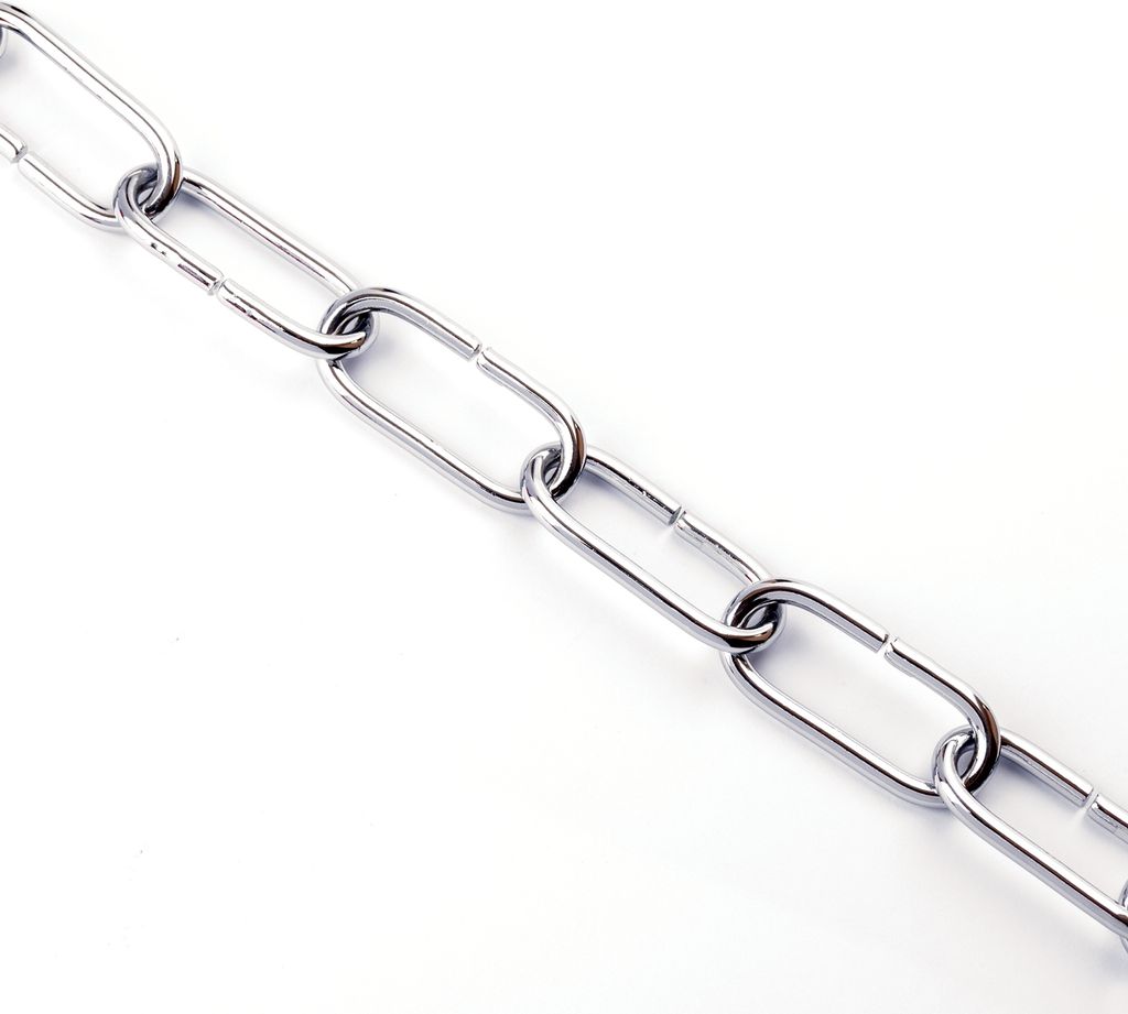 Łańcuch do lamp Łańcuch owalny gładki, długość 1m, chrom, Zdjęcie produktu 