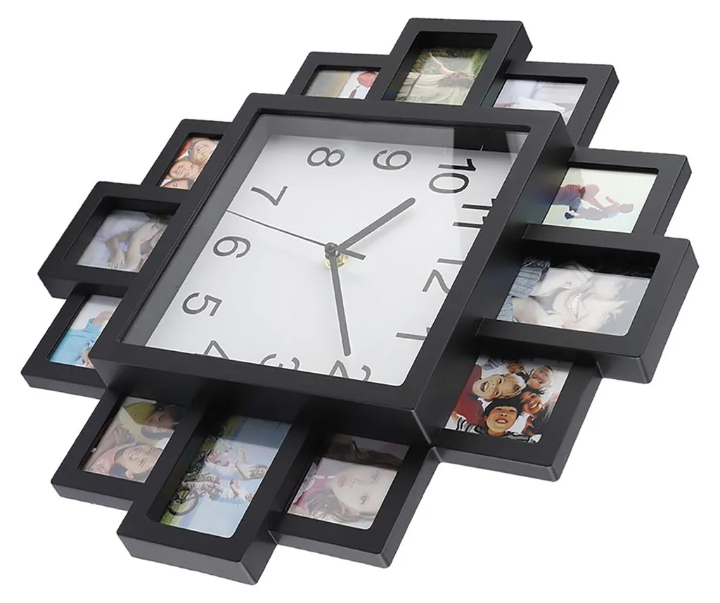 Horloge murale extérieure grande taille à structure solide en acier noir - 2