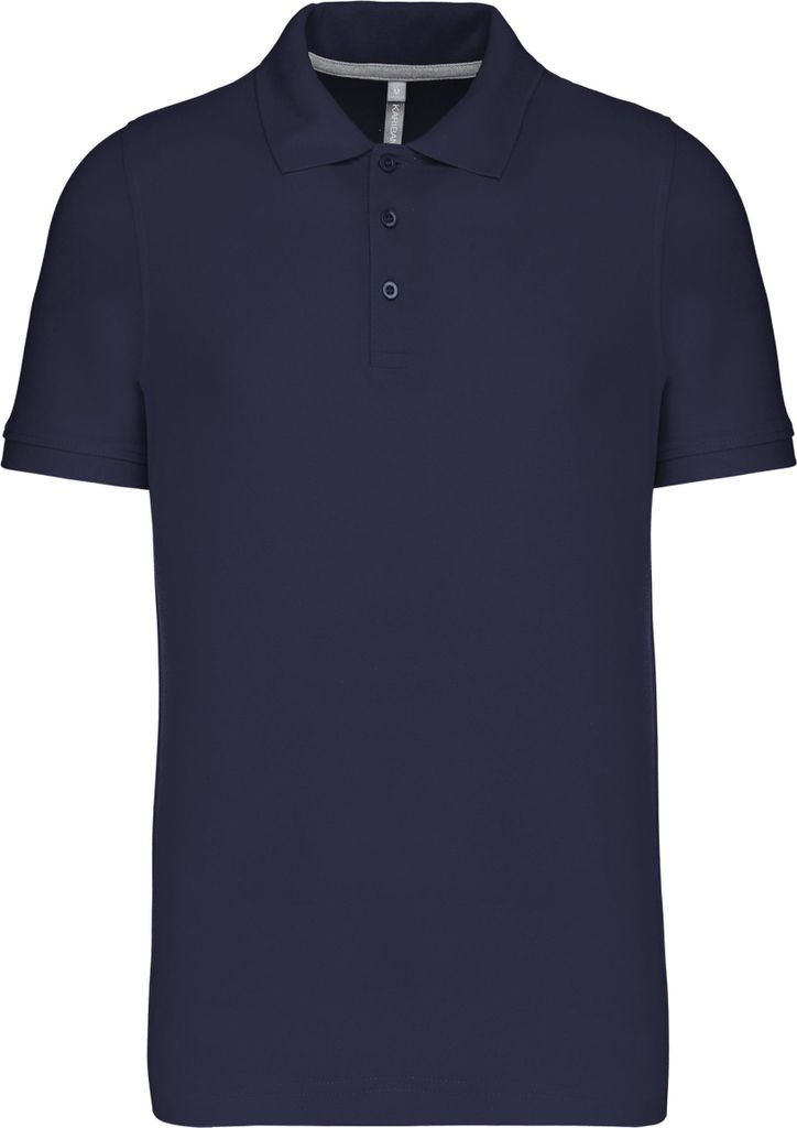 Kariban Herren Polo-Shirt Poloshirt Basic Kragen Polohemd Kurzarm T-Shirt, Größe:XL, Farbe:Navy Blau