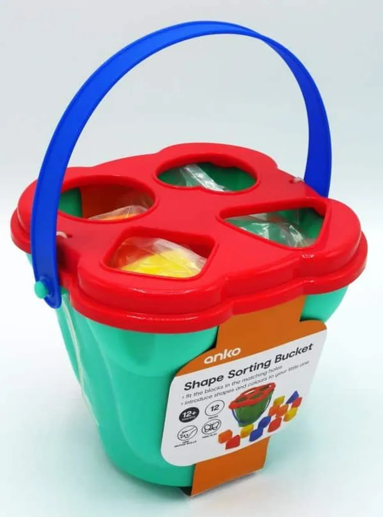 Seau à jouer Playgo avec 12 dés colorés pour activités d'éveil ludiques