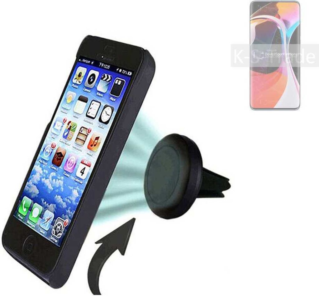 K-S-Trade Kompatibel mit Xiaomi Mi 10 Auto Handy Halterung KFZ Halter Lüftungsgitterhalterung Air Vent mount Smartphone Halter