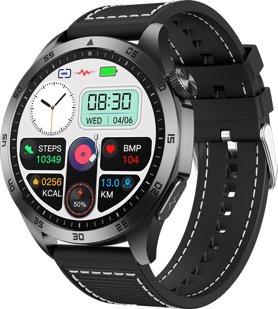 Smartwatch, 1,43-Zoll-High-Clear-Bildschirm, Sportgesundheitsueberwachung, Schlafueberwachungsuhr, IP68 wasserdicht, BT5.2 S0S-Notruffunktion, lang...
