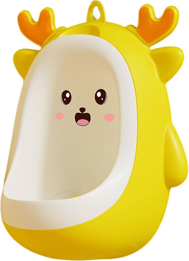 Jungen Töpfchentraining Urinal Cartoon Tierform Wandmontierter Pinkeltrainer mit rotierender Windmühle Ziel Kinderurinal