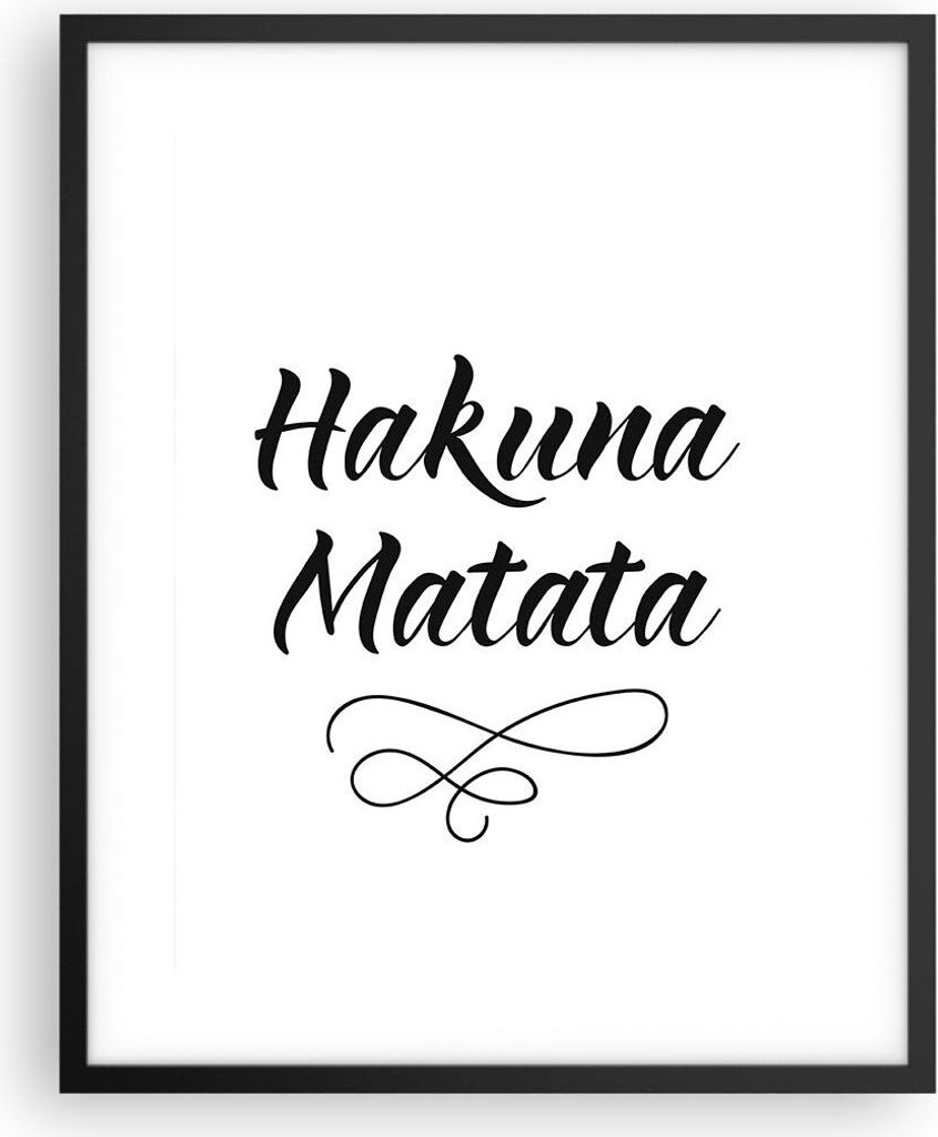 Gerahmtes Poster - Schwarzer Rahmen - Hakuna Mama Maxim - 40x50 cm - Wand Bild - Wanddeko - Wandbilder - Kunstposter - Wandposter - Bilderrahmen - ...
