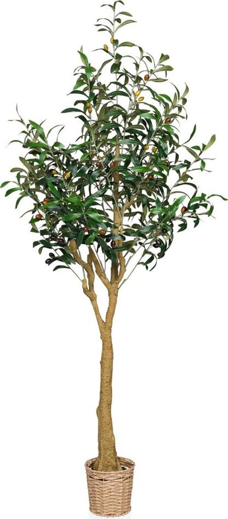 hjh OFFICE Kunstpflanze OLIVE II Künstliche Pflanze im Topf Olive Höhe 150.0 cm Deko