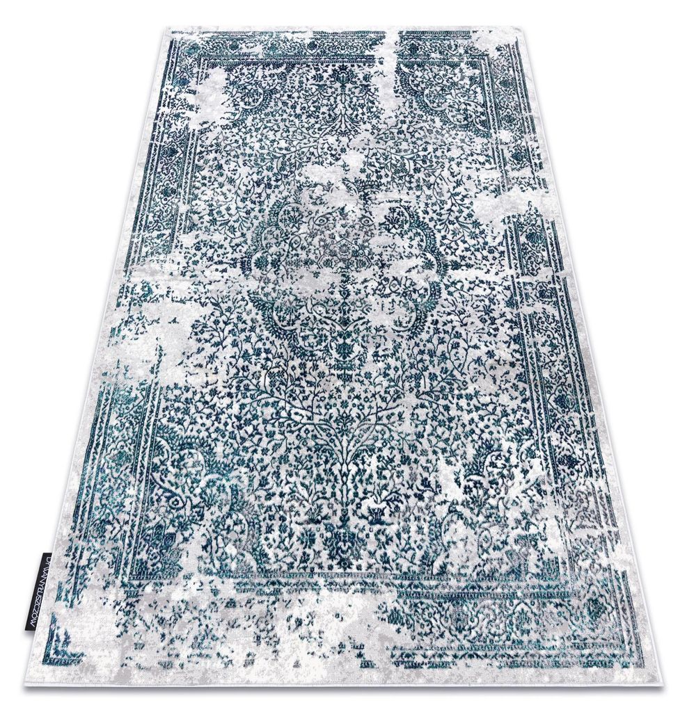 Modern DE LUXE Teppich 2082 Ornament vintage - Strukturell creme / grau Grau 240x340 cm