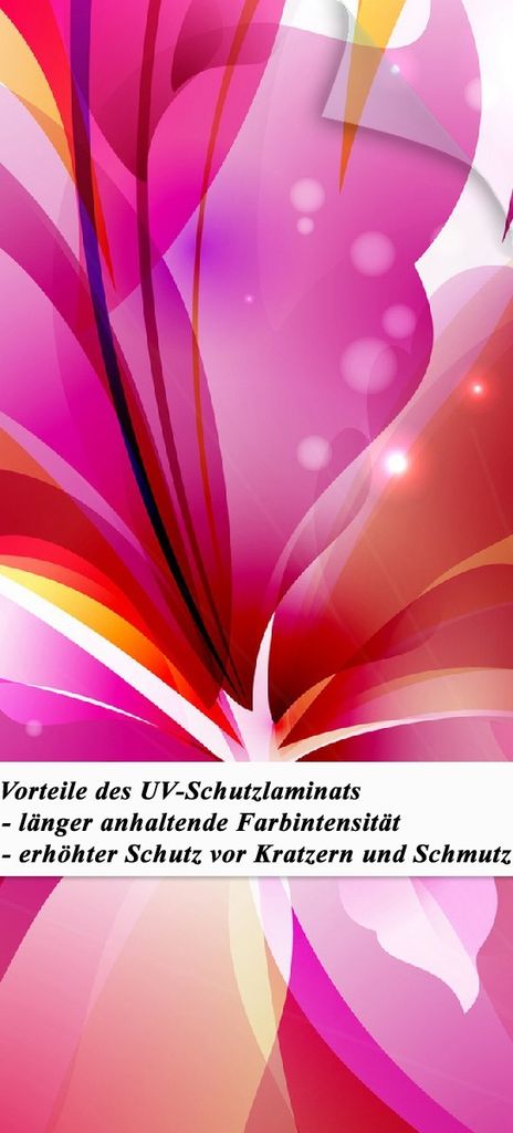 Wallario selbstklebende Türtapete 93 x 205 cm mit Schutzlaminat - Zentrum der pinken Blume