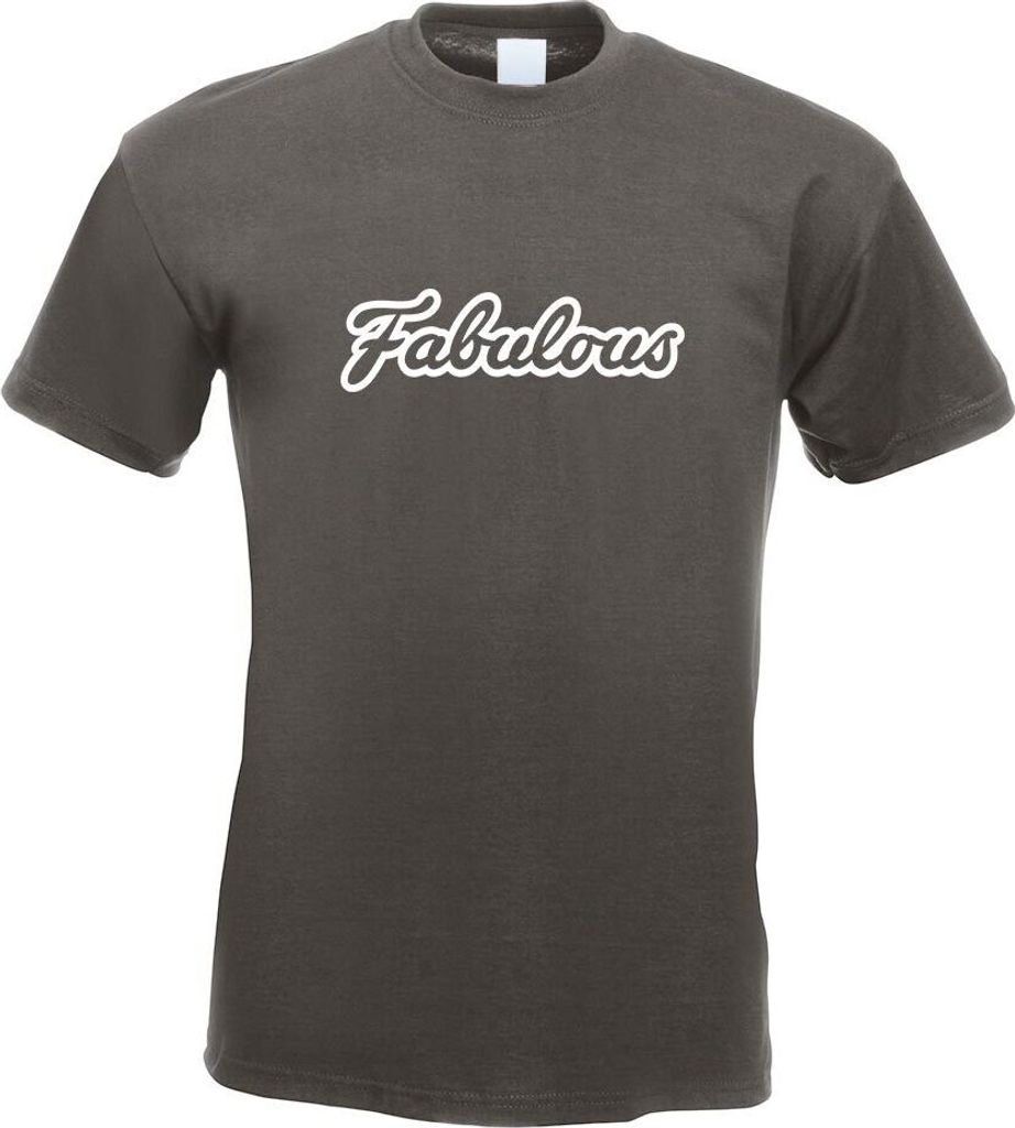 Kiwistar - T-Shirt - Graphit - Fabulous fabelhaft fabled Motiv Bedruckt Funshirt Design Print - mit Motiv Bedruckt - Funshirt Design - Sport - Frei...