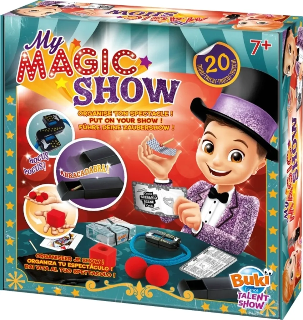 My Magic Show Buki France : Coffret Magie avec 30 Tours et Accessoires