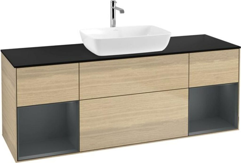 V&B Waschtischunterschrank Wandbeleuchtung Finion 160cm, Pl bla m, Reg md m Lac, Oa ven