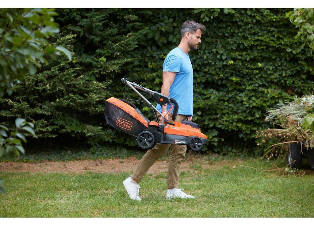Black & Decker Akku-Rasenmaeher,2x18V,2x2,5Ah,33cm Produktbild 